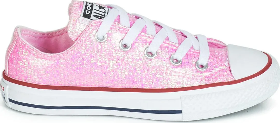 Converse Ps-Girls&#39; Lifestyle Ct As Sport Sparkle Shoes Pink