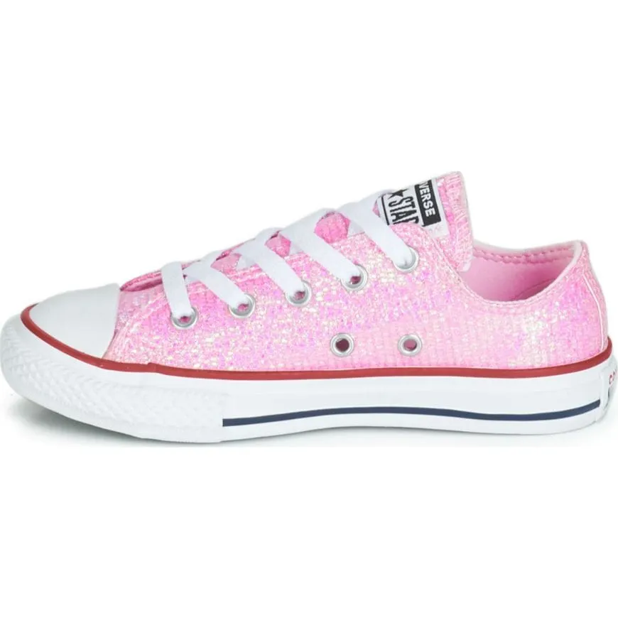 Converse Ps-Girls&#39; Lifestyle Ct As Sport Sparkle Shoes Pink