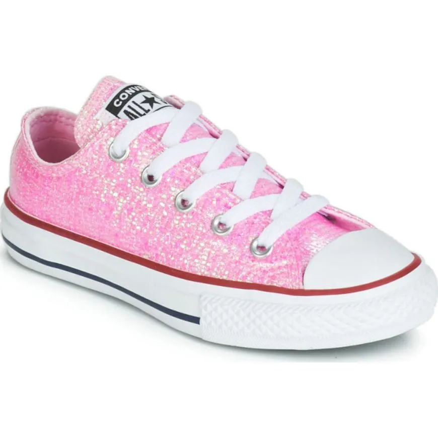 Converse Ps-Girls&#39; Lifestyle Ct As Sport Sparkle Shoes Pink