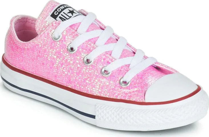 Converse Ps-Girls&#39; Lifestyle Ct As Sport Sparkle Shoes Pink