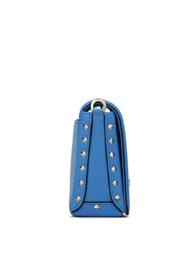 Da Milano Genuine Leather Blue Sling Bag (01604) (Small)