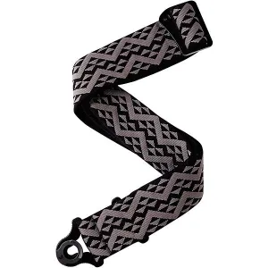 D'Addario Auto Lock Black Geometric Padded Guitar Strap