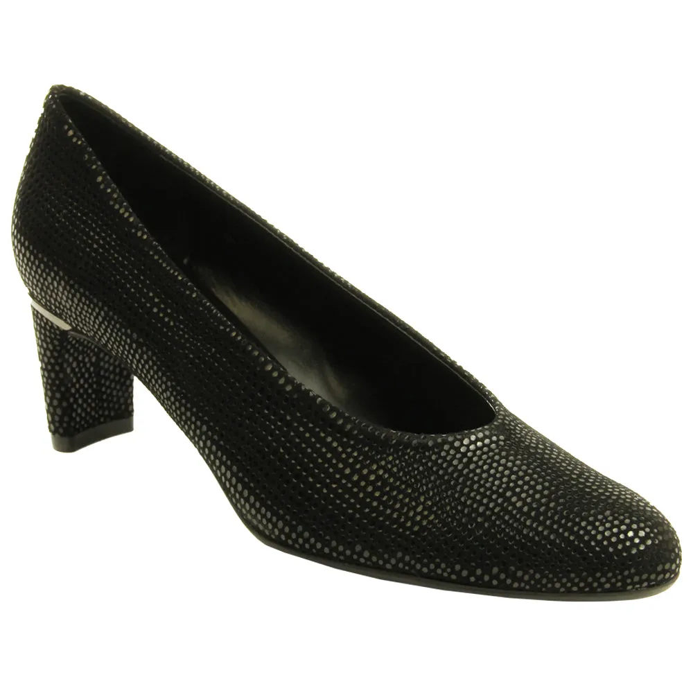 Dayle Round Toe Block Heel Pumps