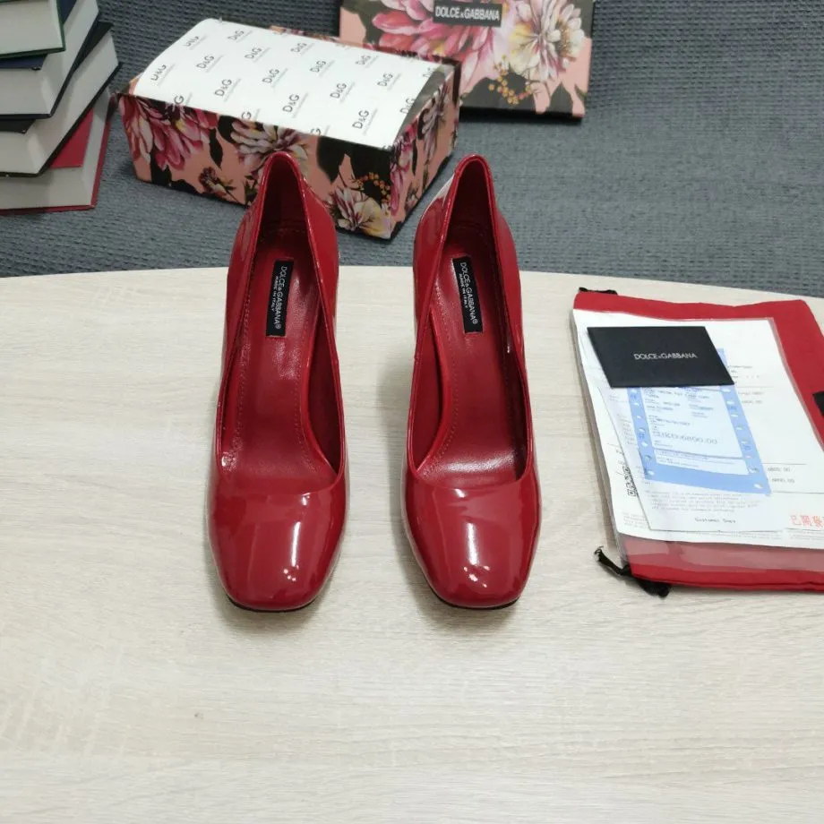 DolGa Nappa Pumps Red For Women DG Shoes