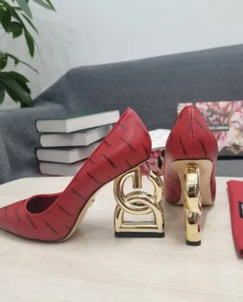 DolGa Patent Pumps With 3.5 Heel Red For Women DG Shoes