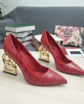 DolGa Patent Pumps With 3.5 Heel Red For Women DG Shoes