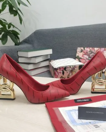 DolGa Patent Pumps With 3.5 Heel Red For Women DG Shoes