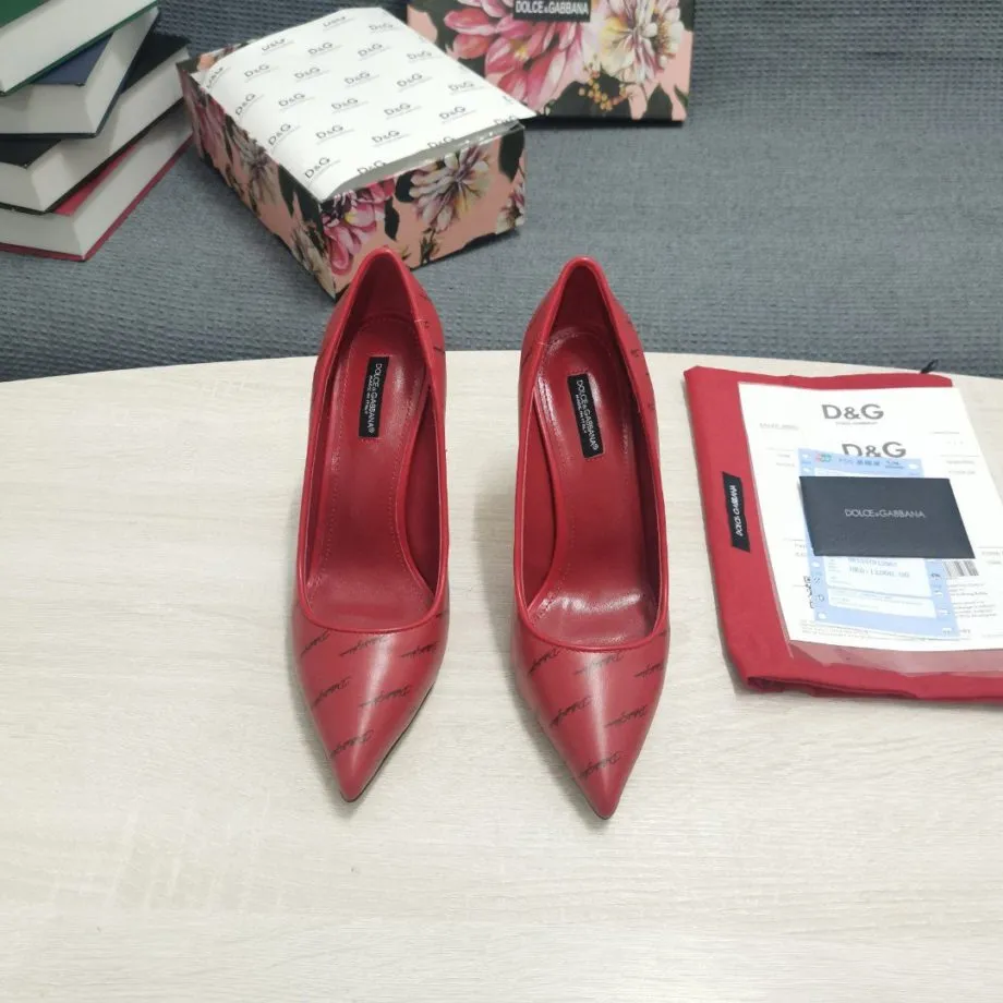 DolGa Patent Pumps With 3.5 Heel Red For Women DG Shoes