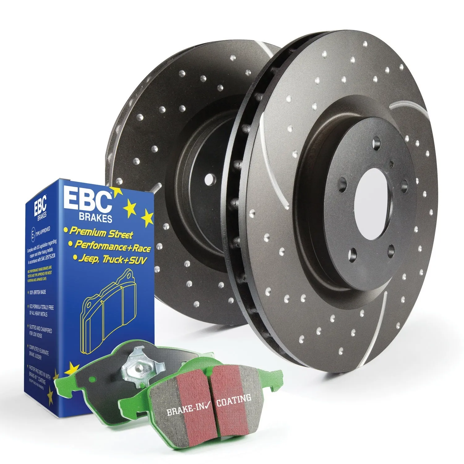 EBC Brakes S10KF1459 S10 Kits Greenstuff 2000 and GD Rotors