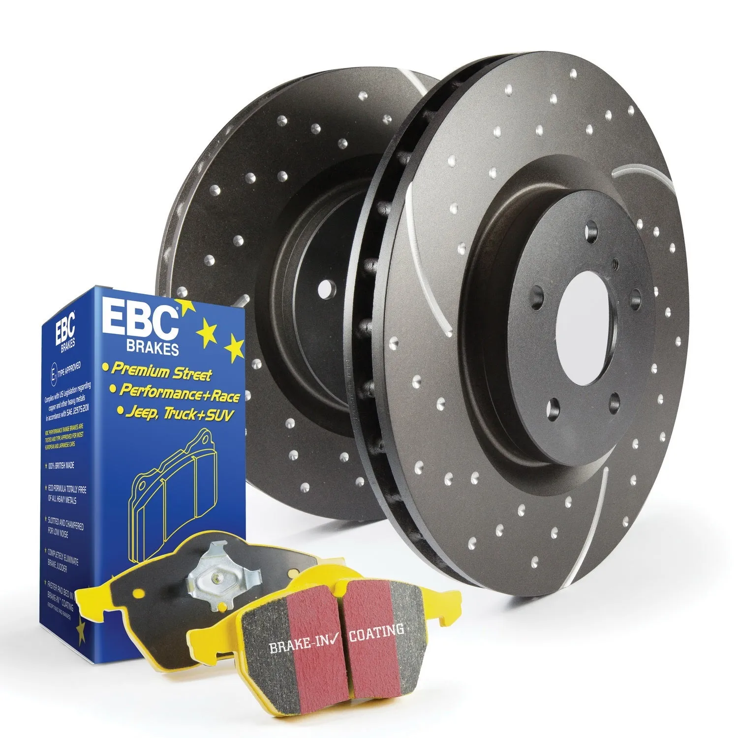 EBC Brakes S5KF1432 S5 Kits Yellowstuff And GD Rotors