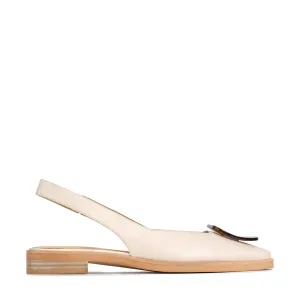 ESSY LEATHER SLING-BACK FLATS