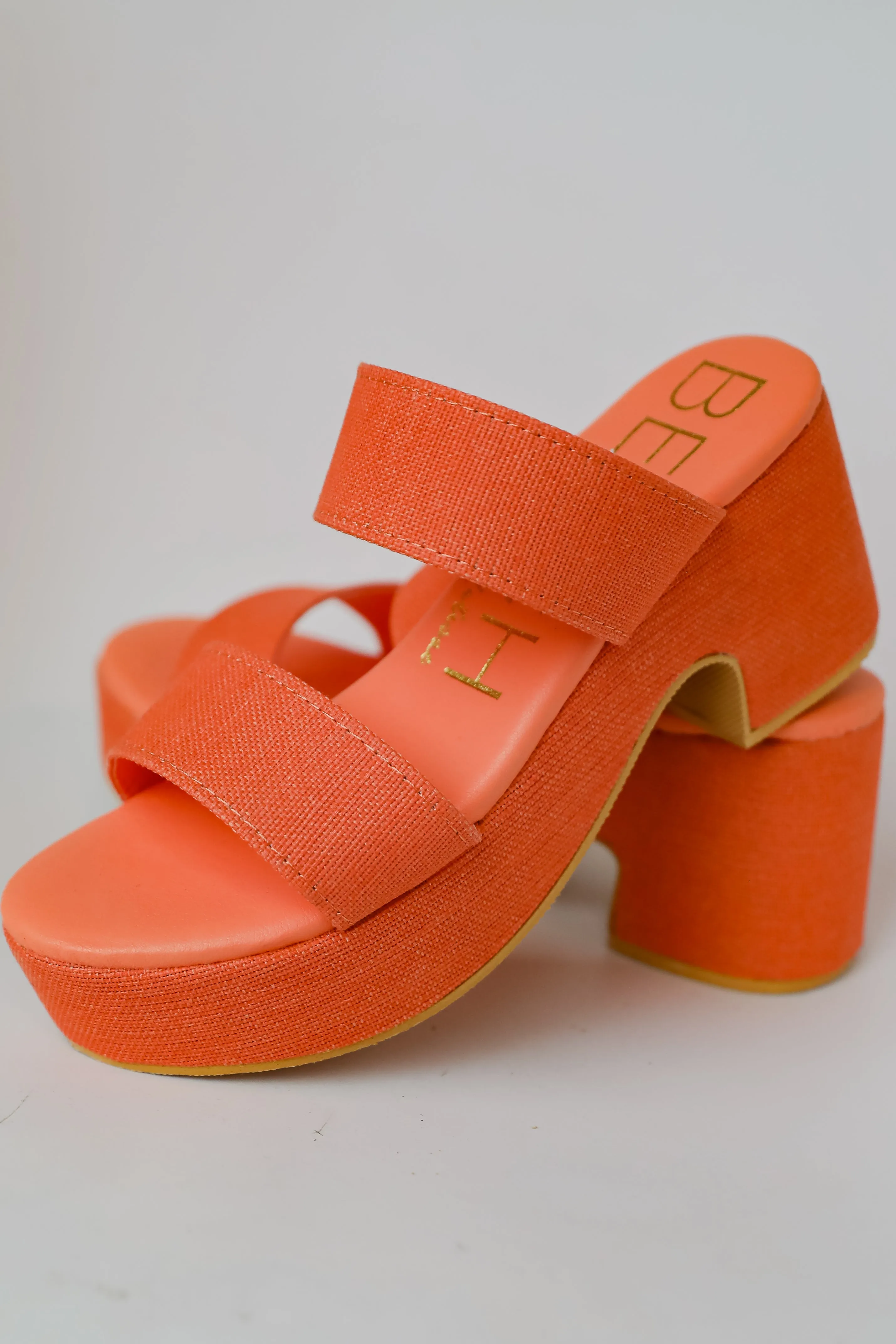 FINAL SALE - Ocean Avenue Orange Platform Espadrilles