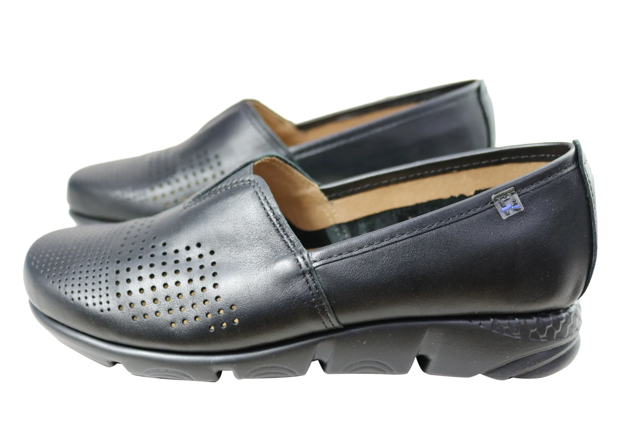 Flex & Go Ambrozia Womens Comfortable Leather Shoes Made In Portugal