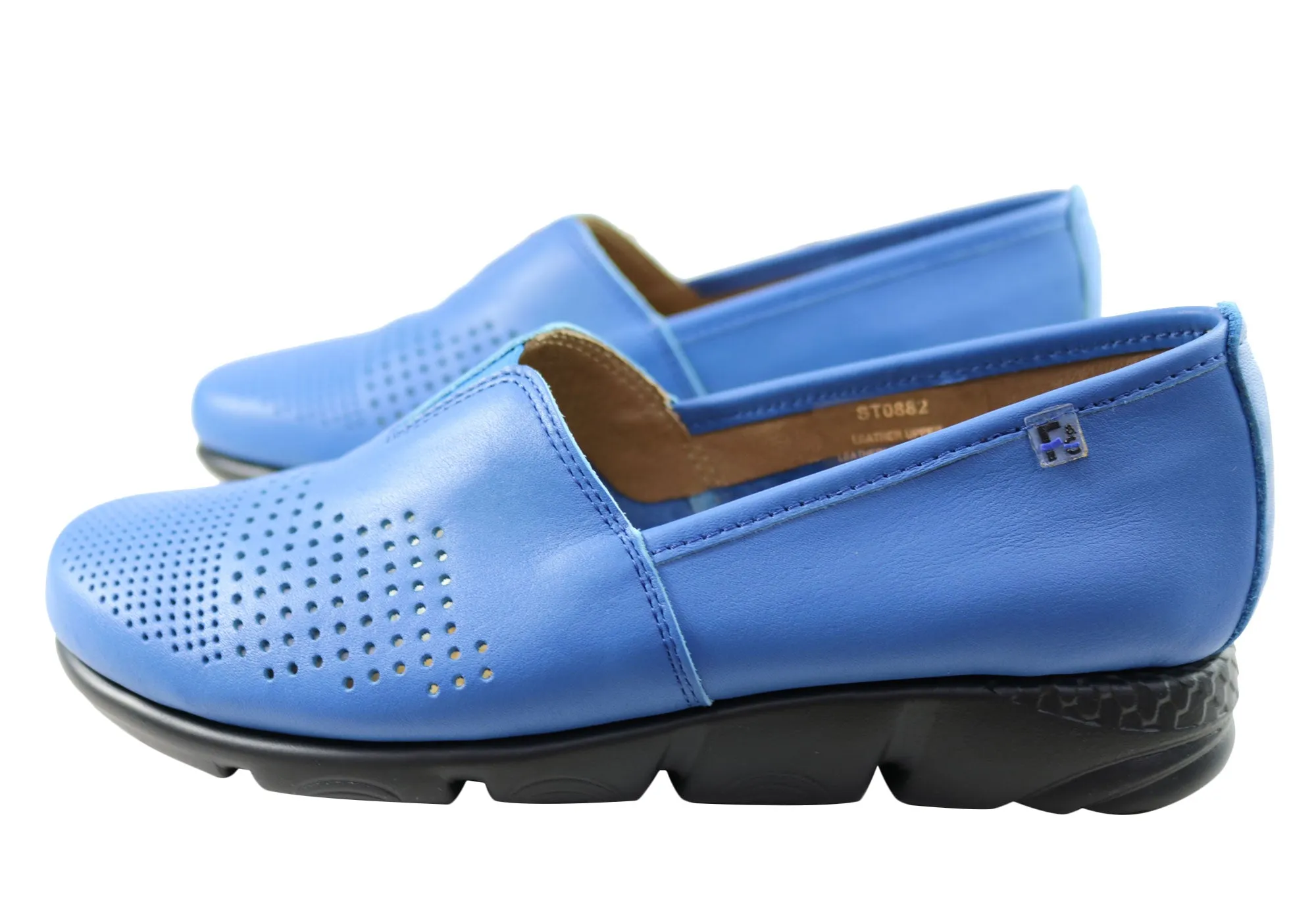 Flex & Go Ambrozia Womens Comfortable Leather Shoes Made In Portugal