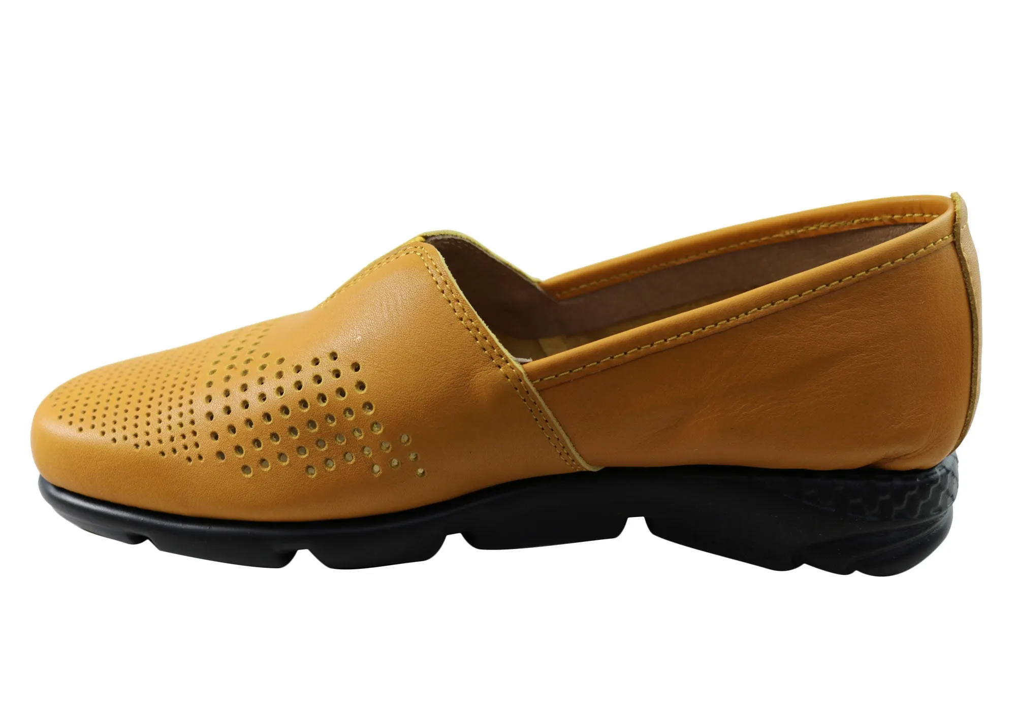 Flex & Go Ambrozia Womens Comfortable Leather Shoes Made In Portugal