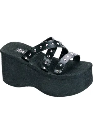 FUNN-19 [Black] | PLATFORM SANDALS [PREORDER]