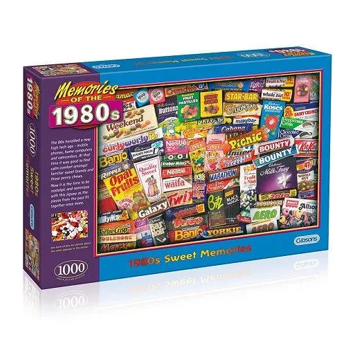 Gibsons 1980s Sweet Memories 1000 Piece Jigsaw Puzzle