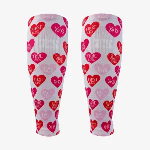 Heart Phrases Compression Leg Sleeves