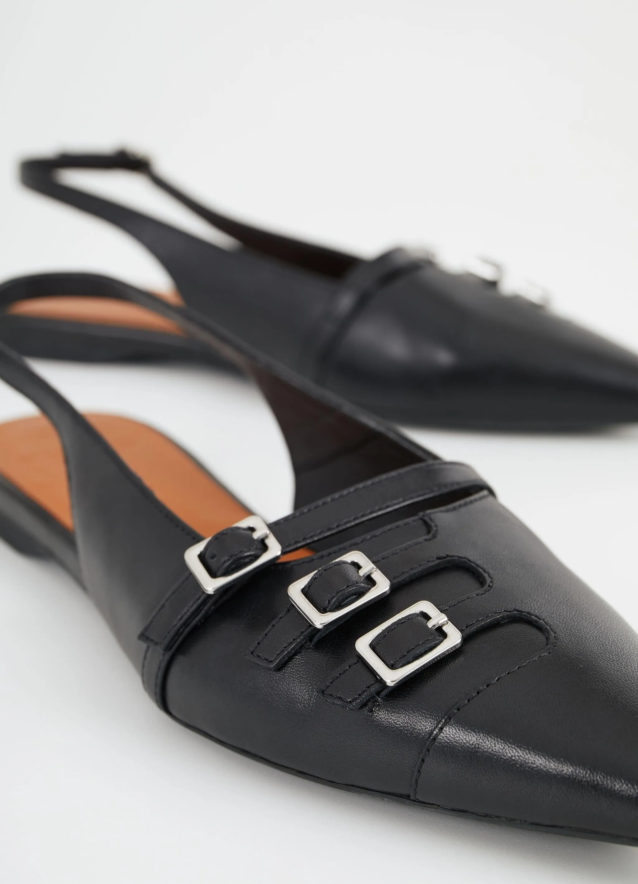 Hermine Black Slingbacks