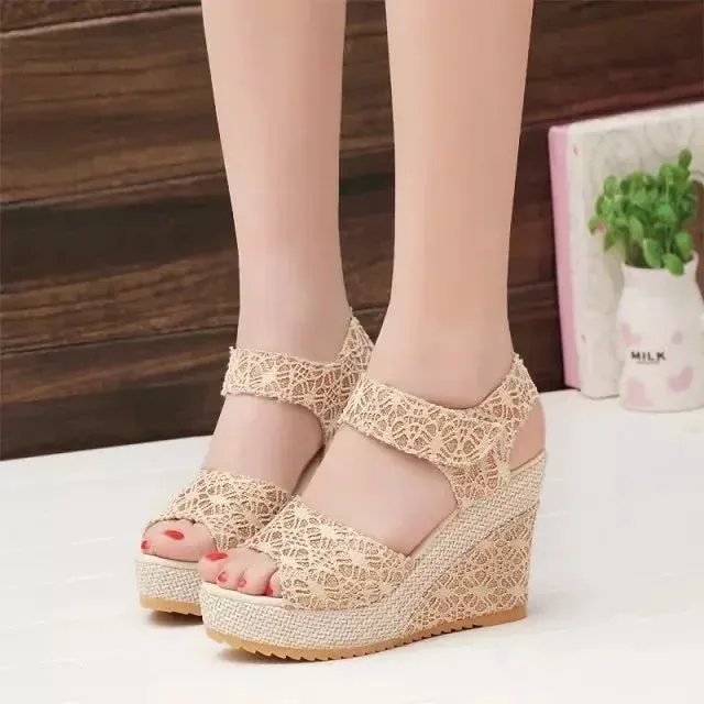 Hnzxzm High-heeled Wedge Platform Fish Mouth New Women's Peep Toe Sandals Womens Shoes Comfort Summer Designer Shoes