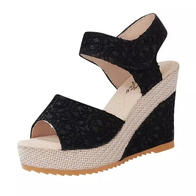 Hnzxzm High-heeled Wedge Platform Fish Mouth New Women's Peep Toe Sandals Womens Shoes Comfort Summer Designer Shoes