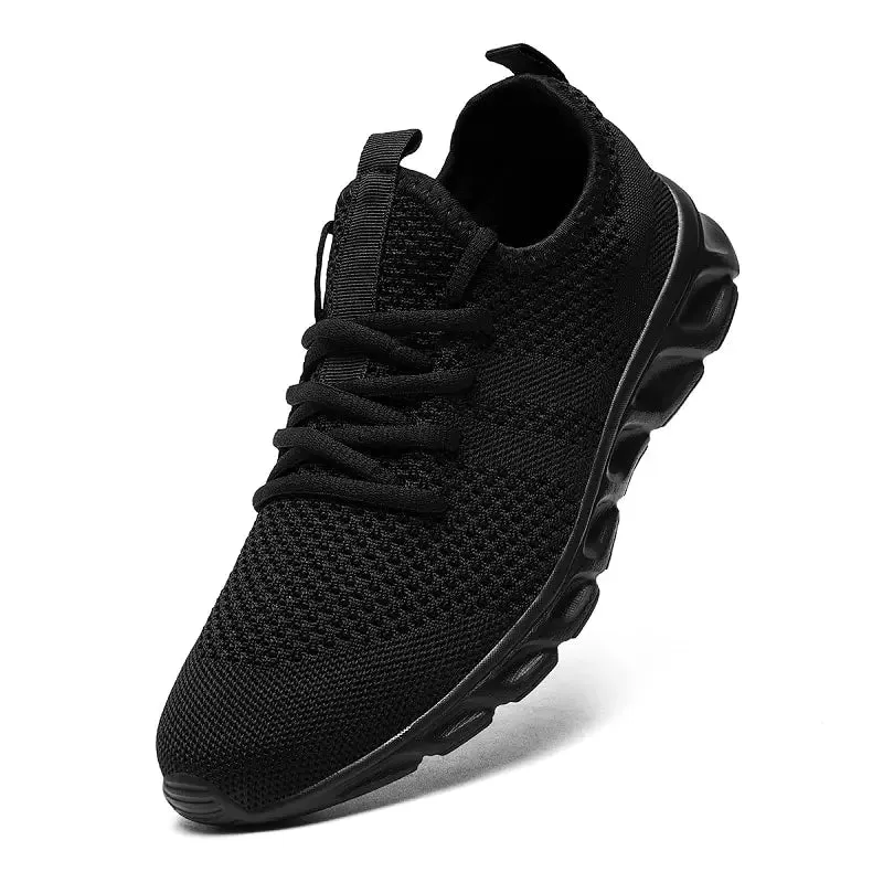 Hnzxzm Men Casual Sport Shoes Light Sneakers White Outdoor Breathable Mesh Black Running Shoes Athletic Jogging Tennis Shoes