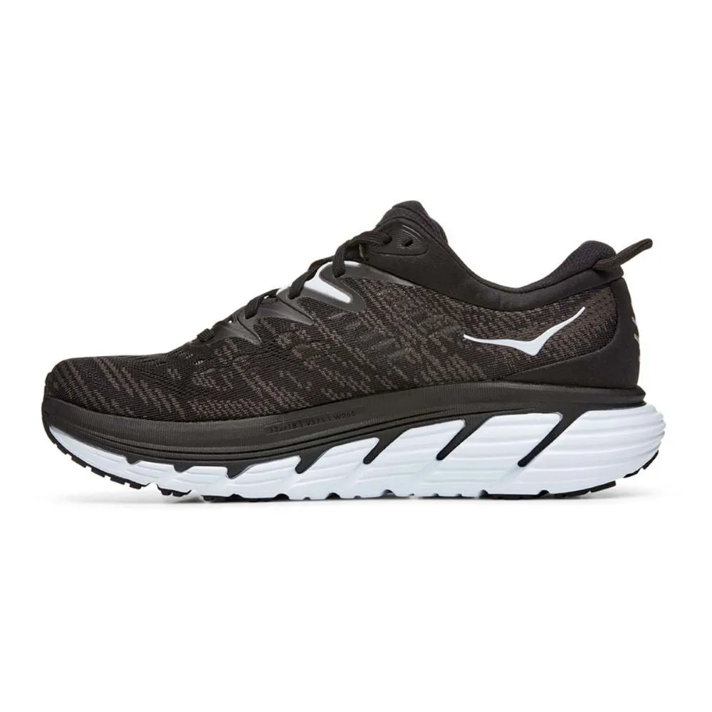 'HOKA' Men's Gaviota 4 - Black / White (Wide)