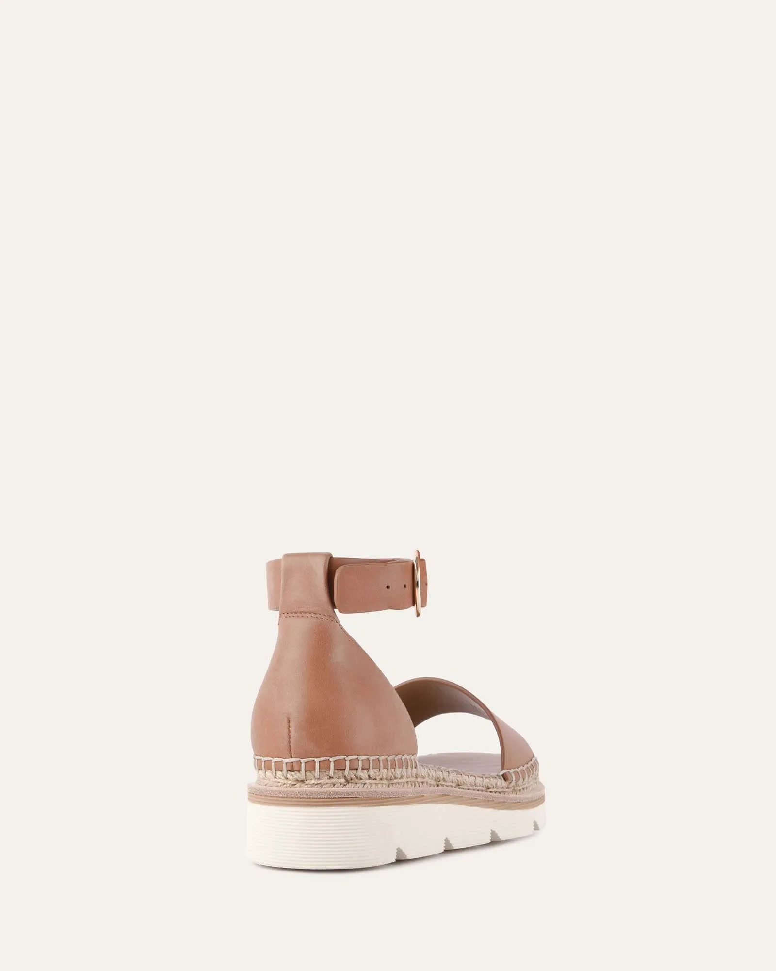 IVY FLAT SANDALS TAN LEATHER