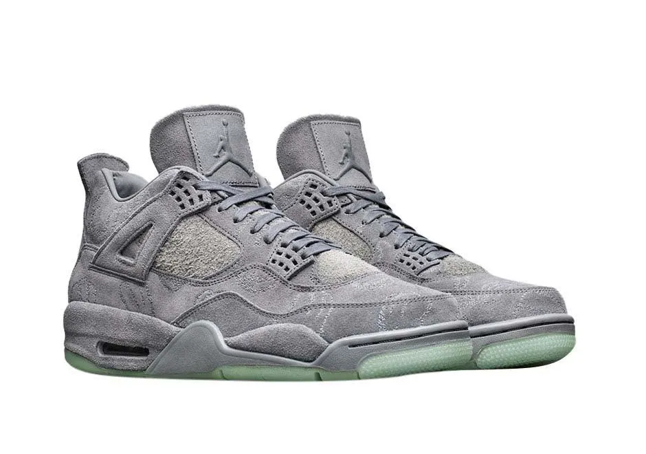 JD Kaws 4 Retro Cool Grey Sneakers