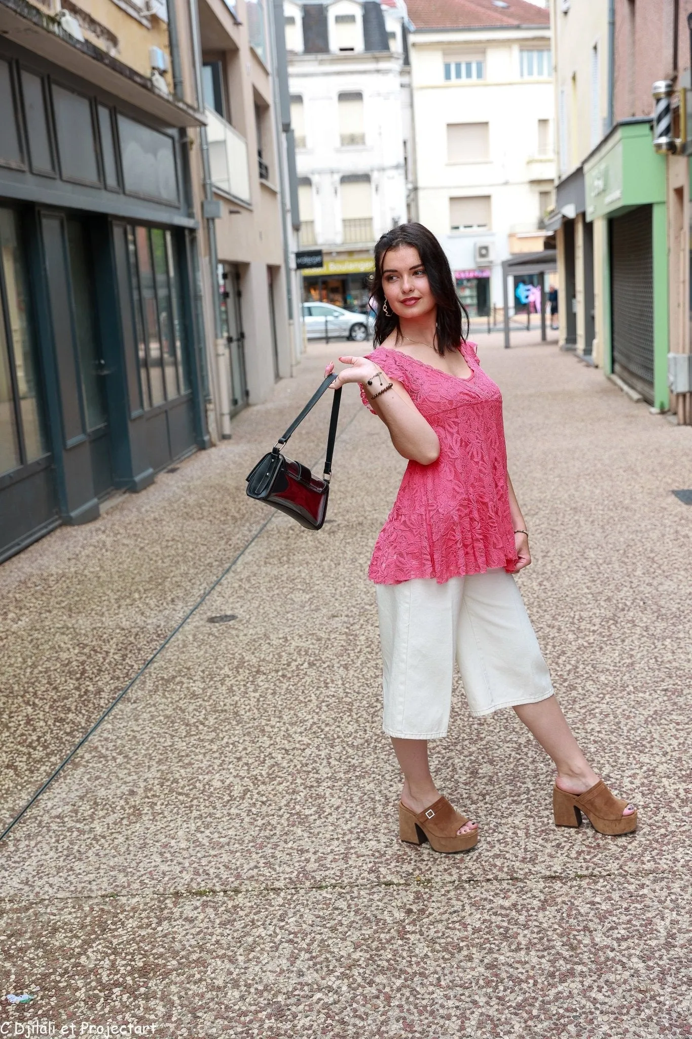 Jupe Culotte en jean écrue - Leone