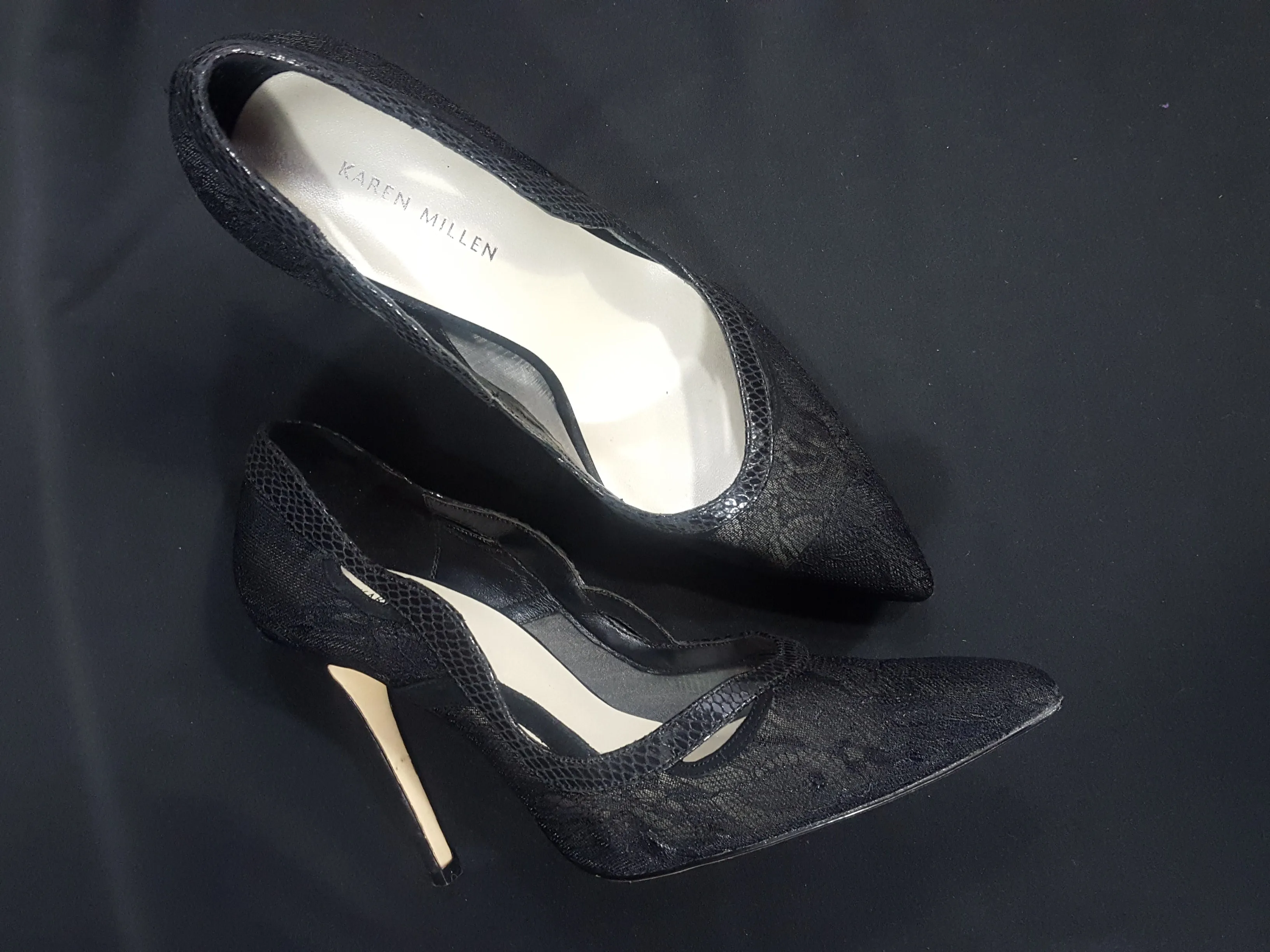 Karen Millen Lace and Snakeskin Pumps size 41