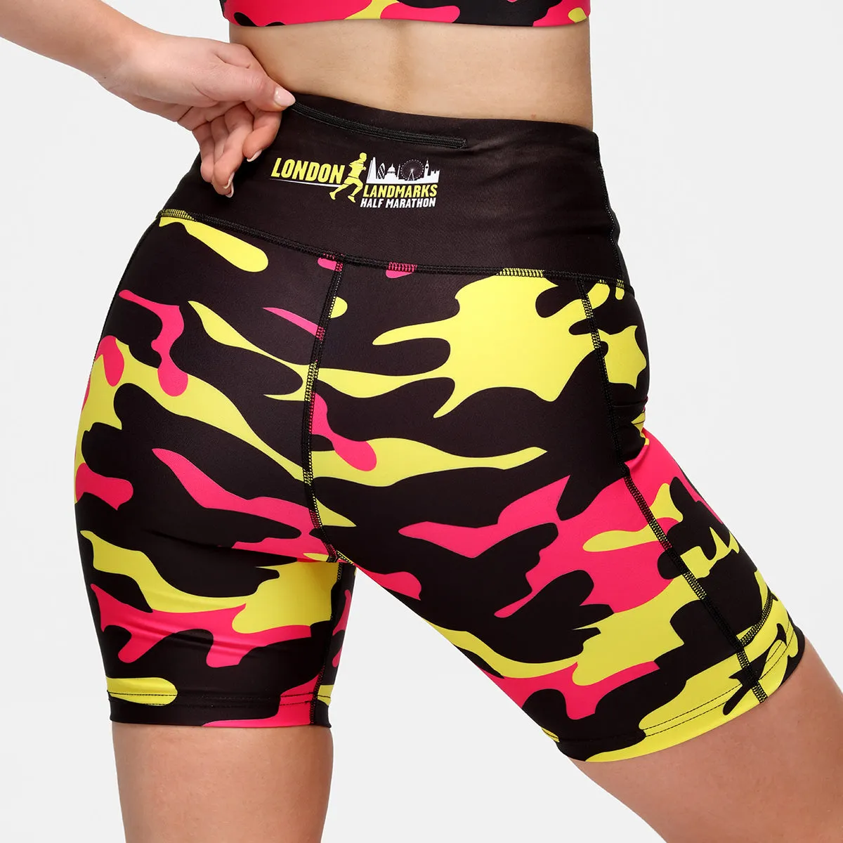 LLHM Landmarks Camo Running Shorts With Pockets