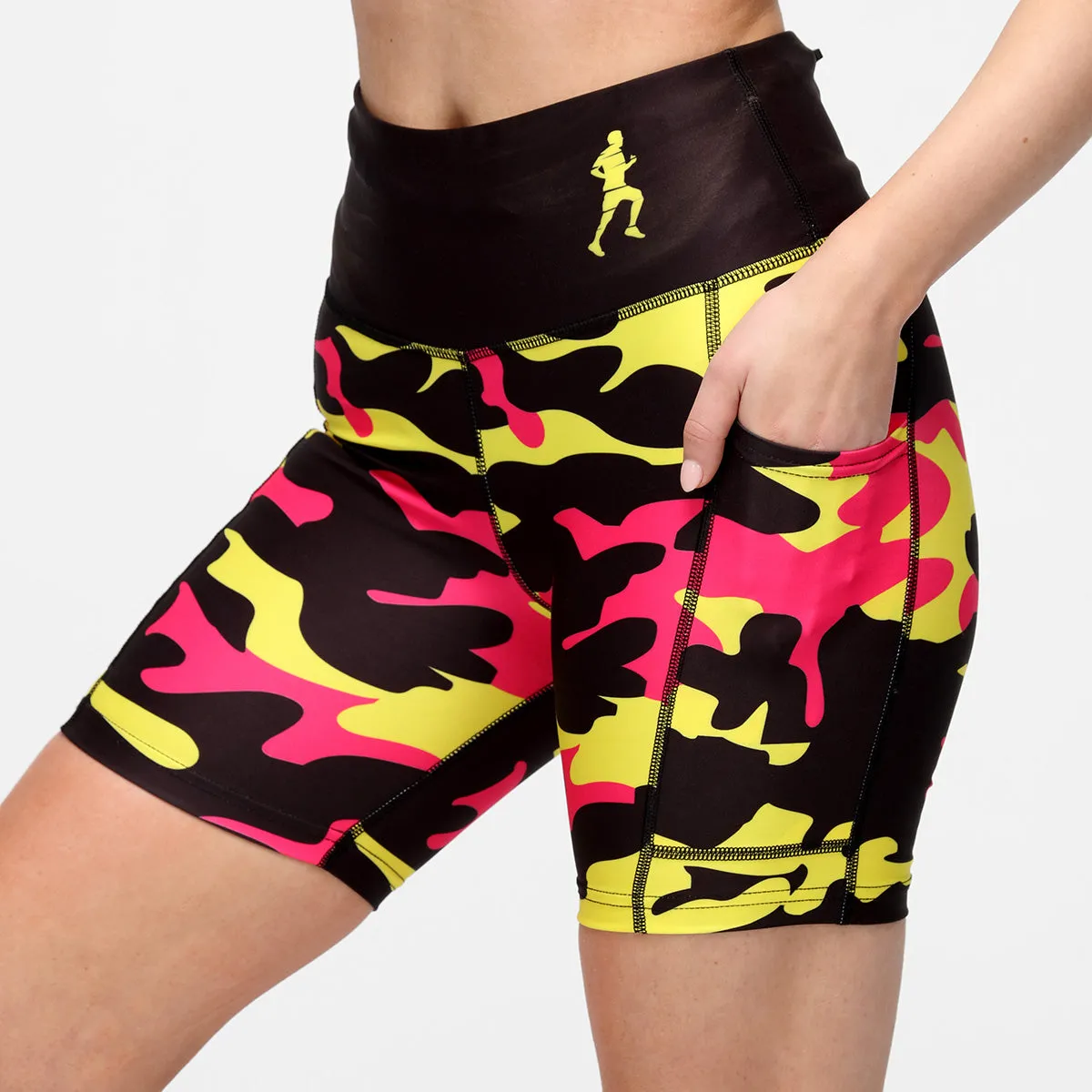 LLHM Landmarks Camo Running Shorts With Pockets