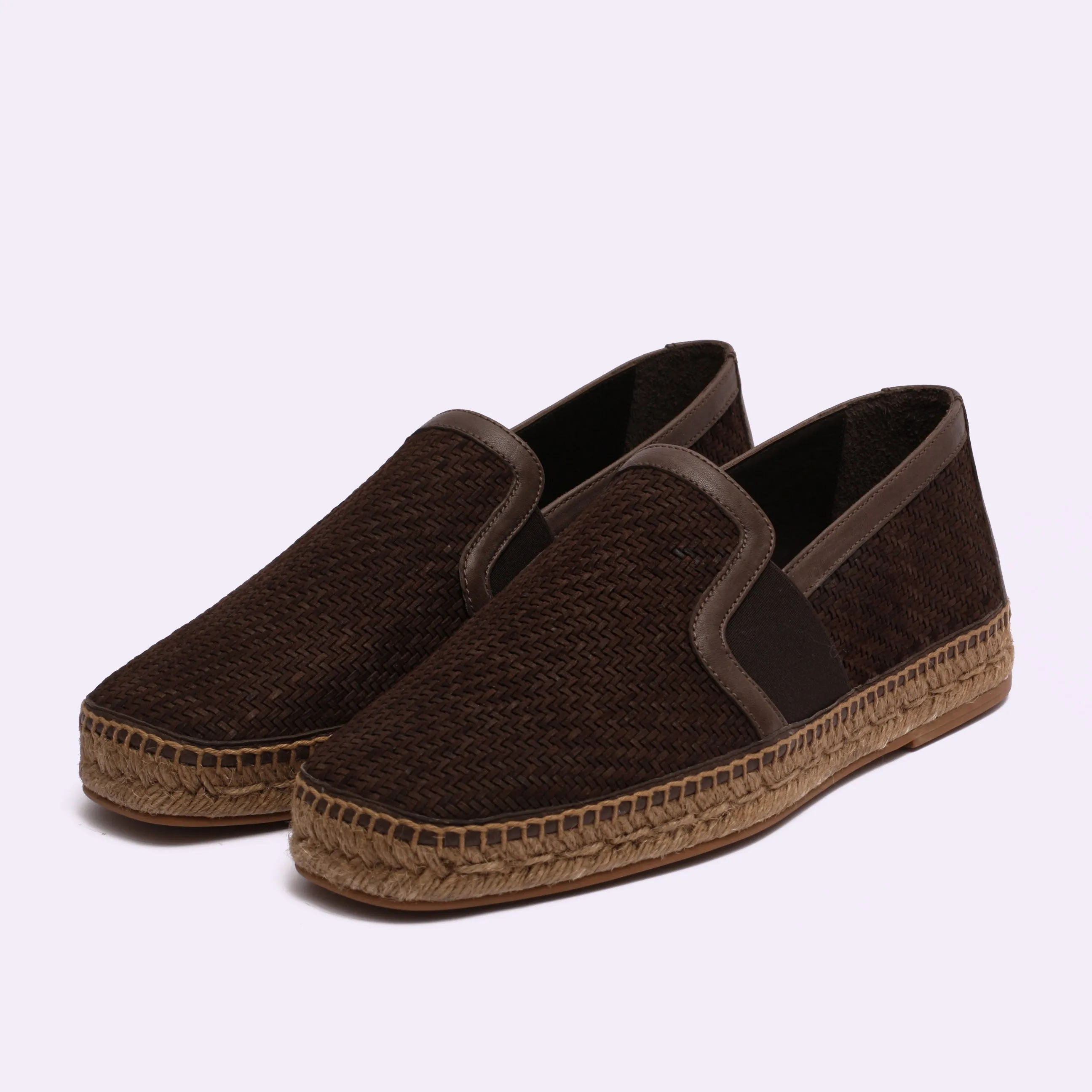 Luxury Men's Espadrilles Genuine Leather Tribeca Brown