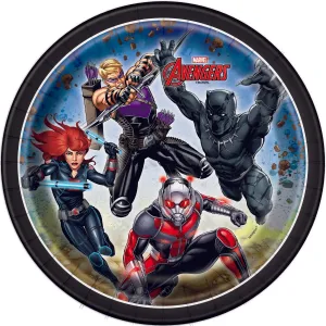 Marvel Avengers 7in Plates - 8 Plates/Pack or 96 Plates/Unit