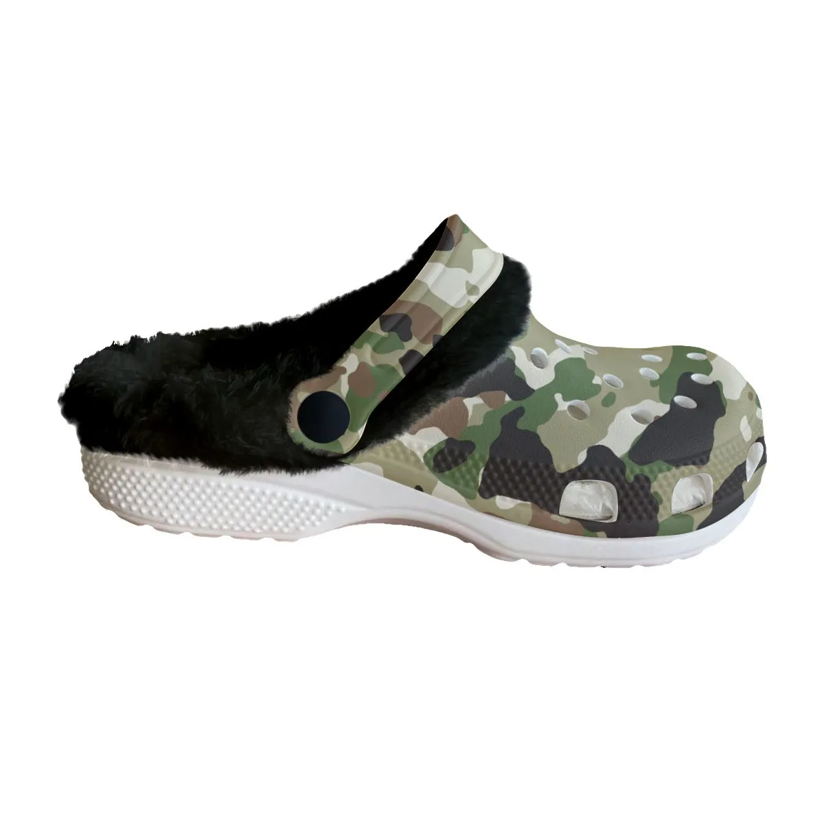 MC #7 Men's Classic Clogs with Fleece, camouflage, green