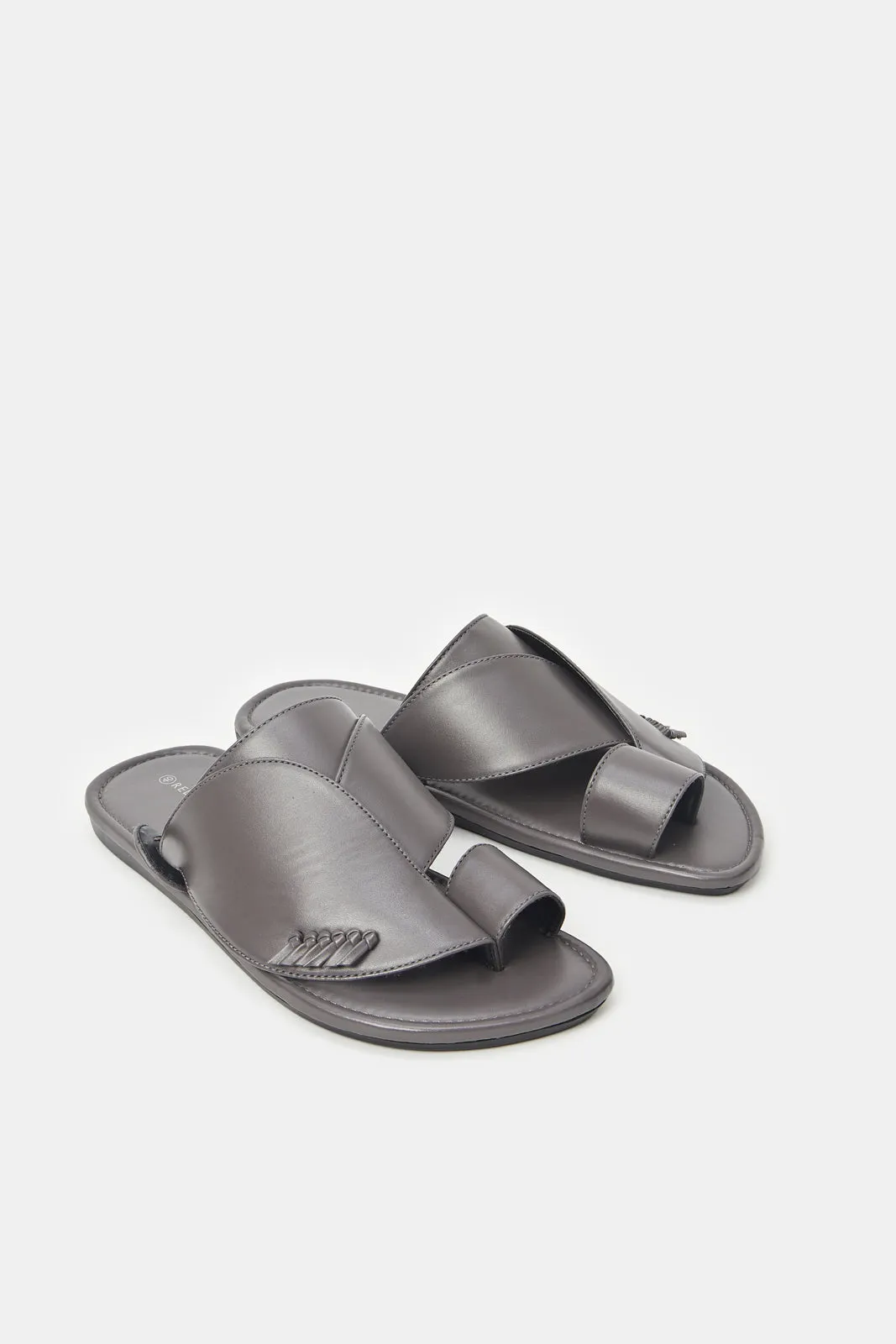 Men Grey Sharqi Traditional Sandals