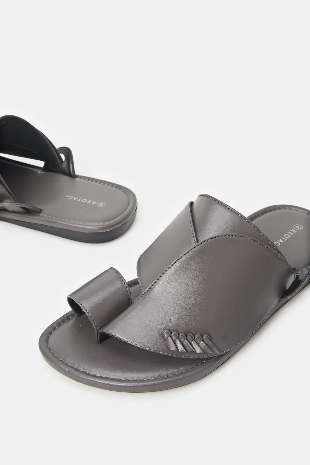 Men Grey Sharqi Traditional Sandals