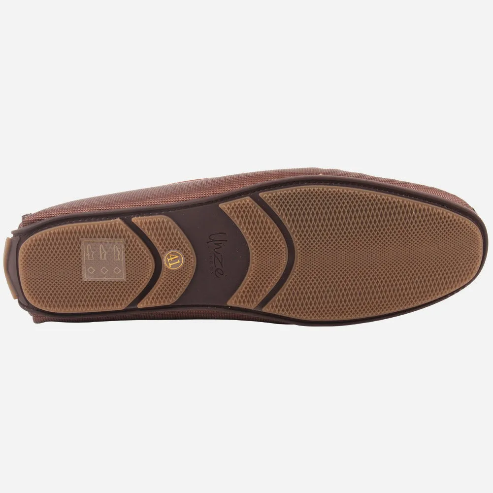 Men "RUSS" Two Tone Slip On Moccasins