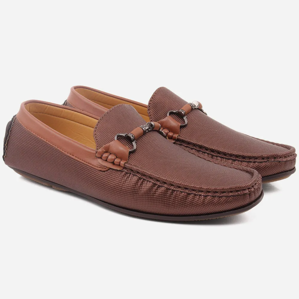 Men "RUSS" Two Tone Slip On Moccasins