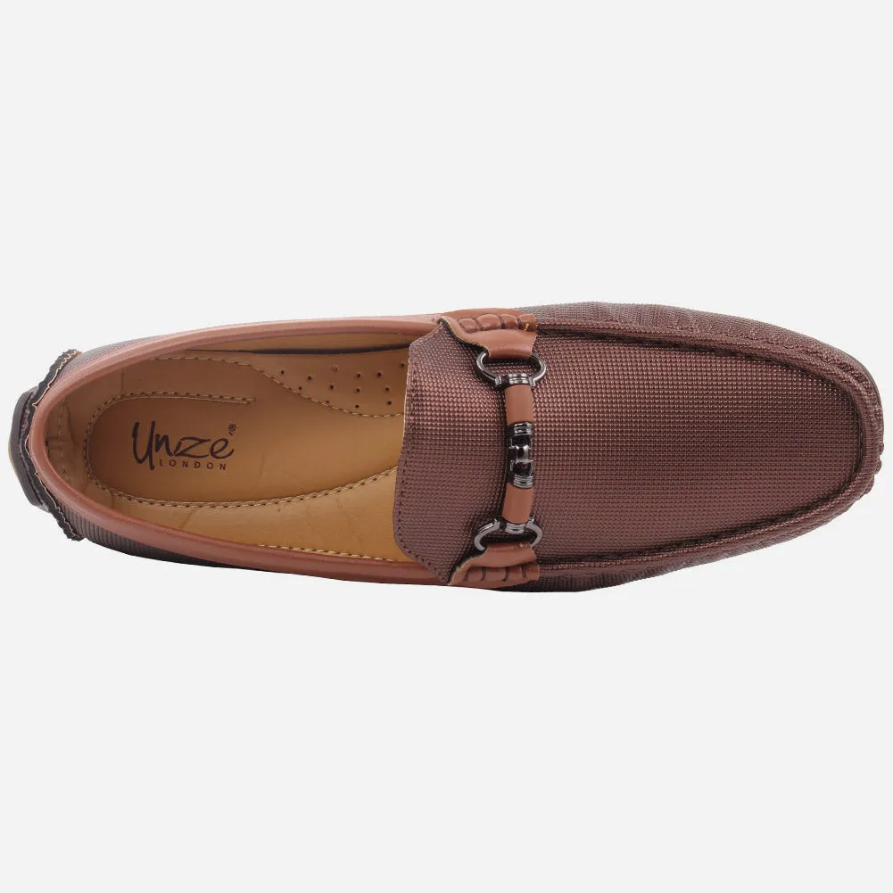 Men "RUSS" Two Tone Slip On Moccasins