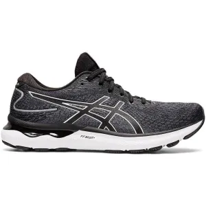 Men's Asics Gel-Nimbus 24, Black/White, 9 4E Extra Wide