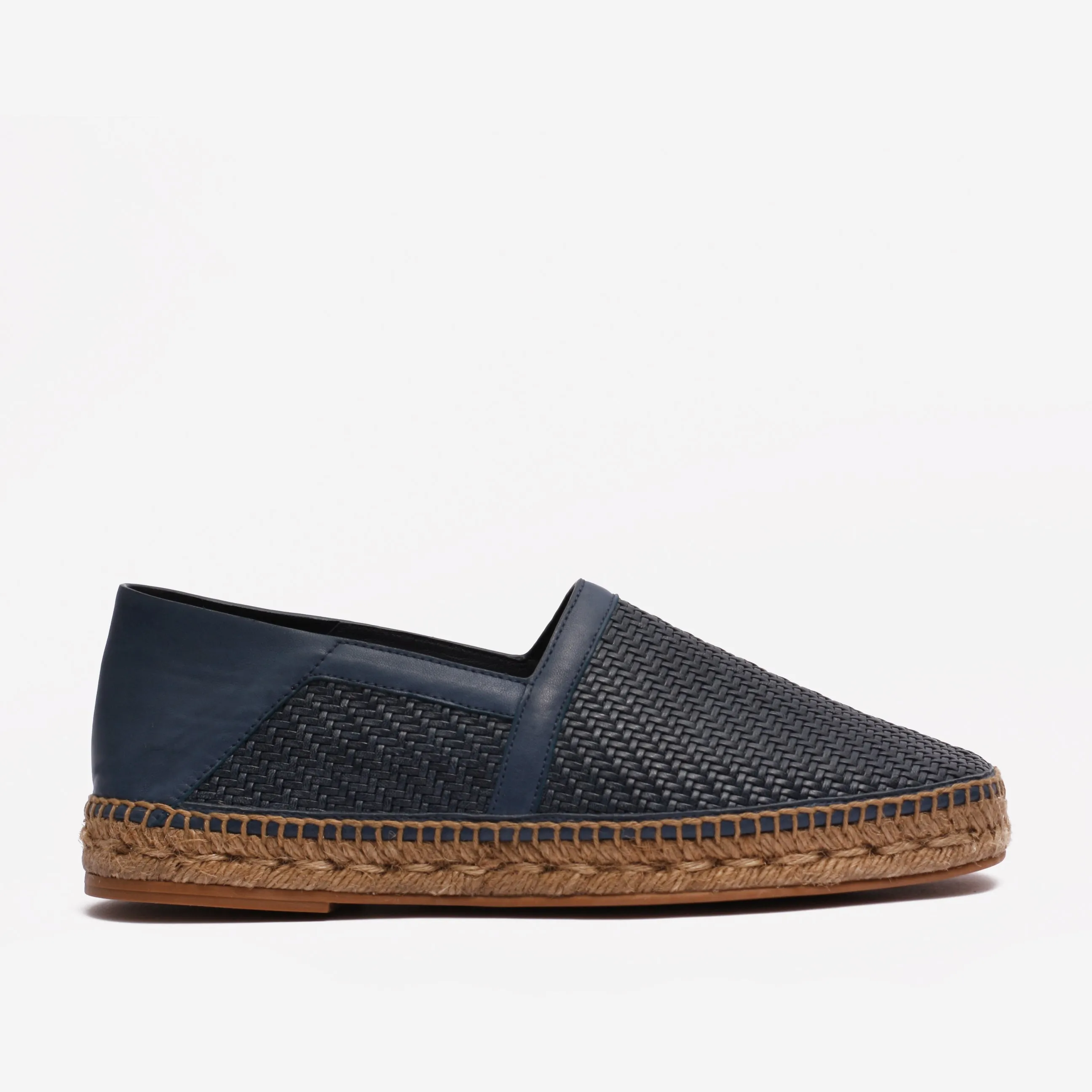 Men's Espadrilles Broadway Genuine Leather Navy Blue