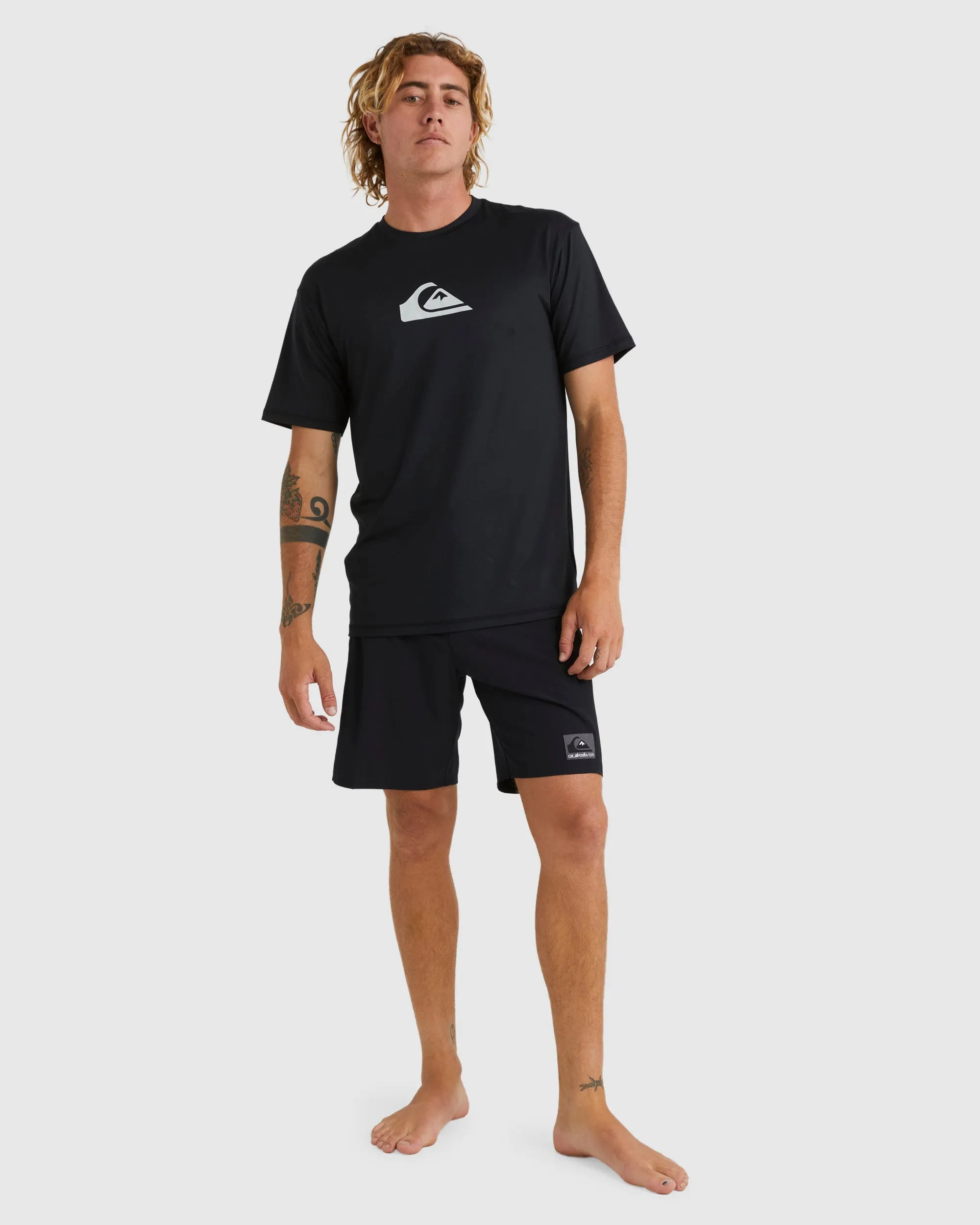 Mens Solid Streak Short Sleeve Surf T-Shirt