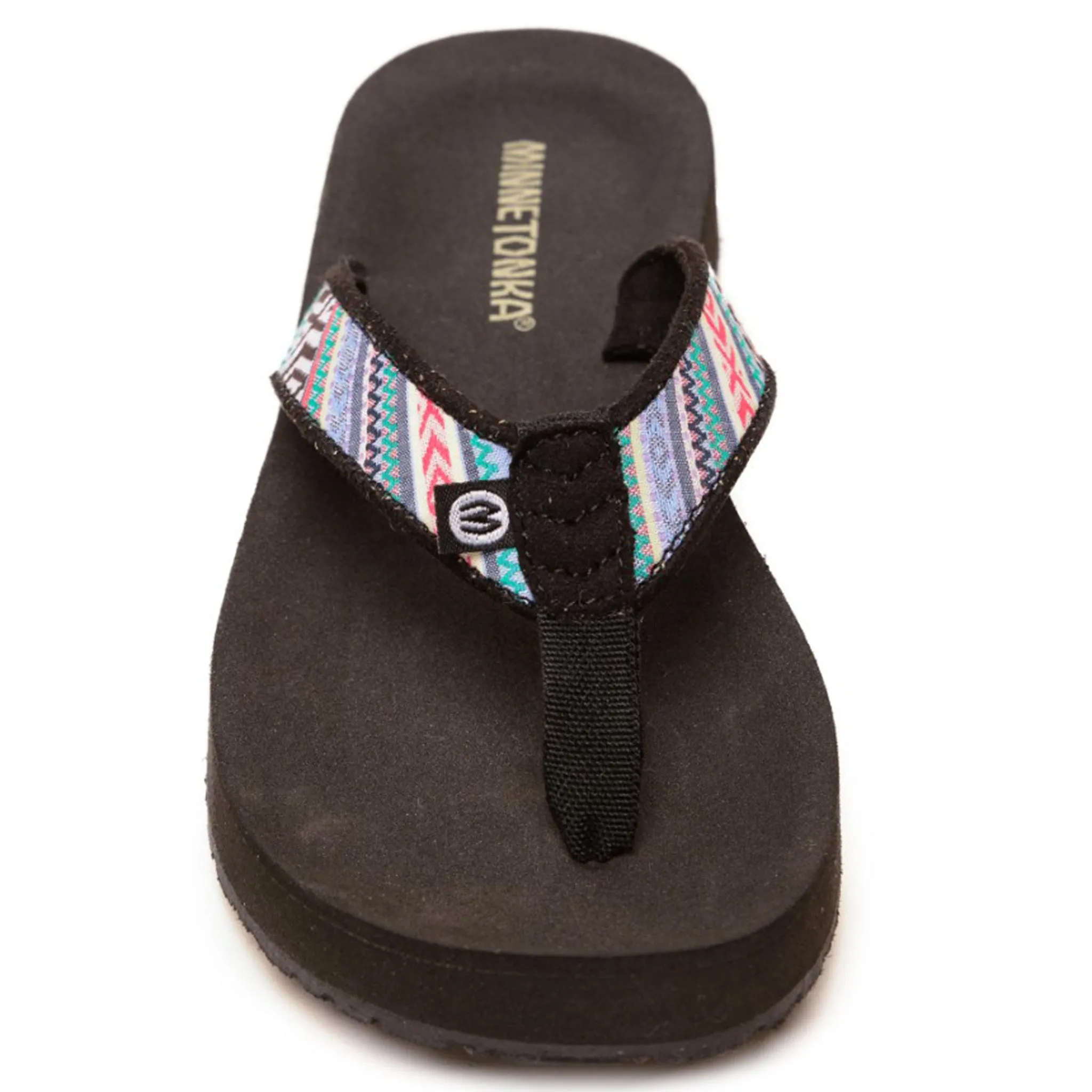 Minnetonka Women's Black/Aztec Hedy Sandal