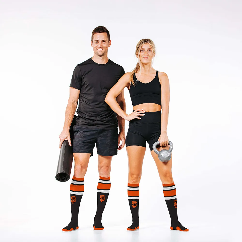 MLB Compression Socks, San Francisco Giants - Classic Stripe