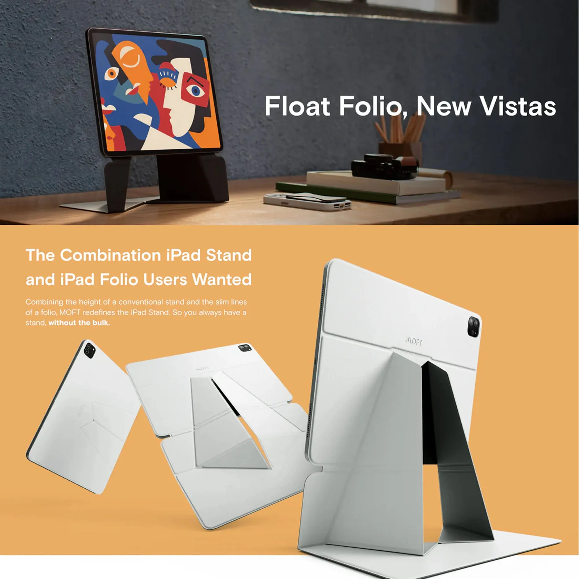 MOFT Snap Float Folio & Case Set for iPad Pro 12.9" / Pro 11”  and iPad Air 10.9"