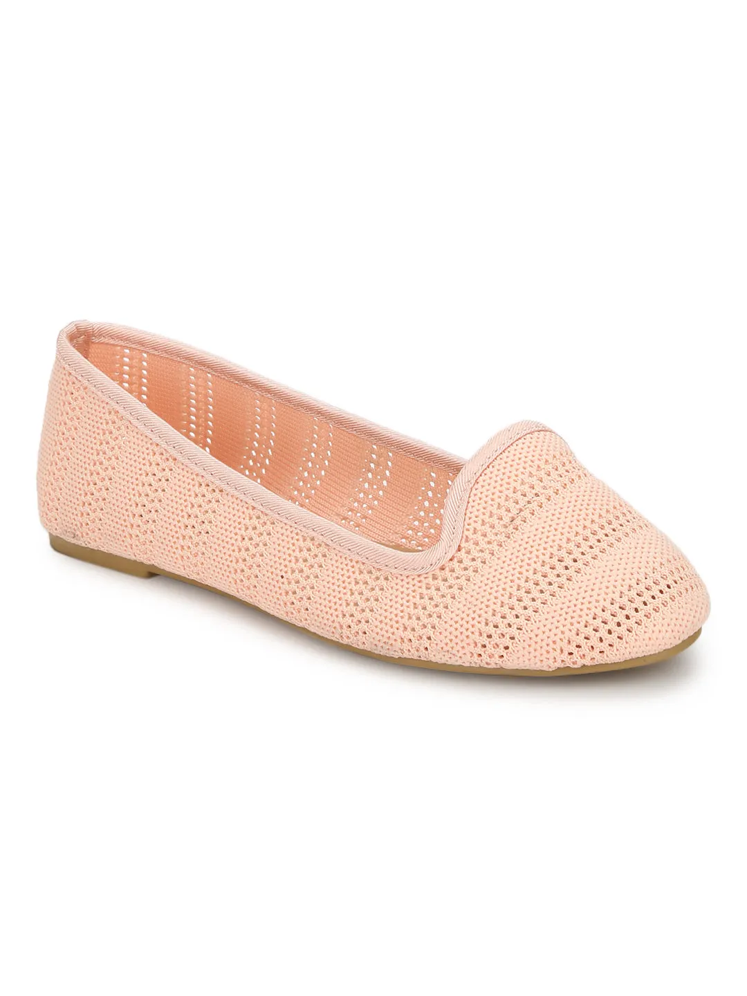 Nude Knitted Belly Flats