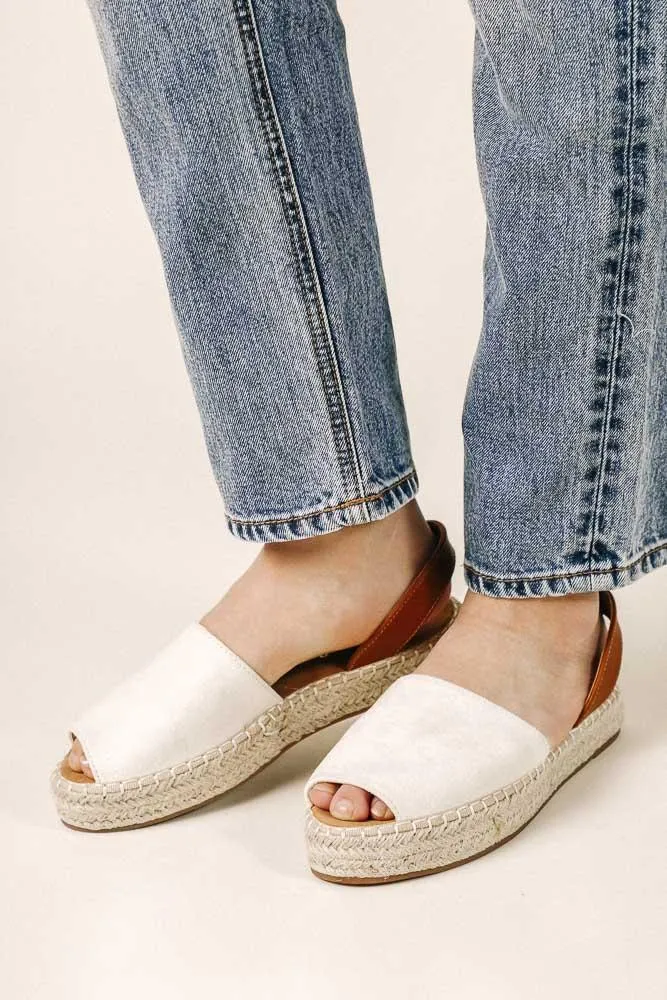 Olivia Espadrille Sandals in Beige - FINAL SALE