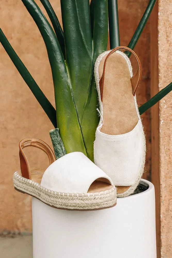 Olivia Espadrille Sandals in Beige - FINAL SALE